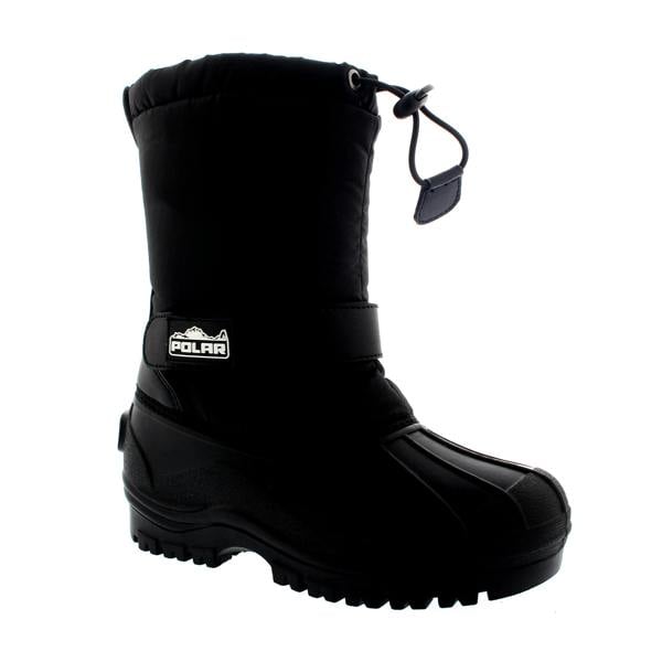 VIVA Unisex Kids Pull On Drawstring Closure Nylon Winter Snow Rain Boots