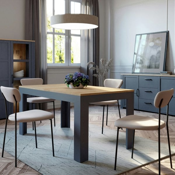 Furniture To Go Bohol Extending Dining Table in Riviera Oak/Navy
