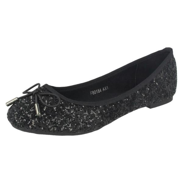 Anne Michelle Ladies Anne Michelle Glittery Ballerina Shoes