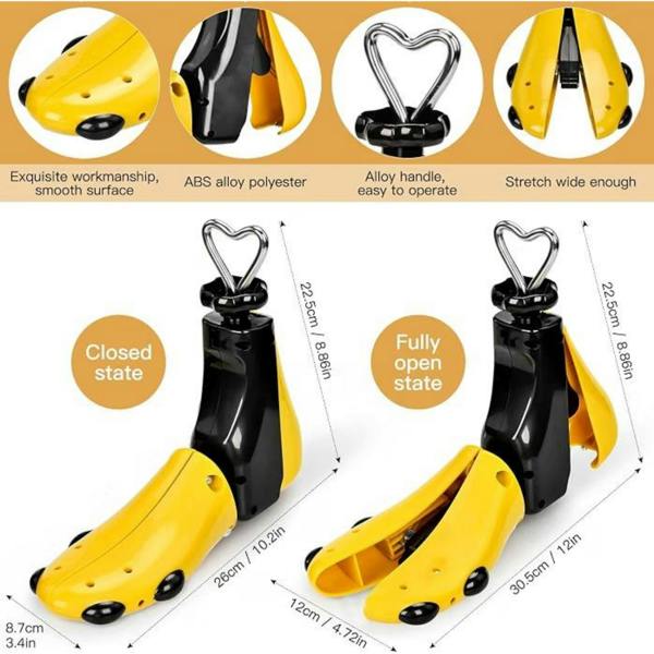 Dyzi Adjustable Boot Shoe Stretcher UK 7-12 Length Width Expander 1Pc