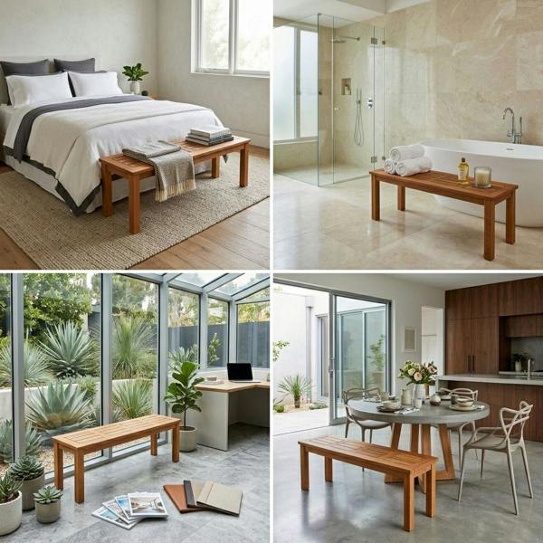 Samuel Alexander Coniston 2 Seater FSC Wooden Indoor Bench Stool