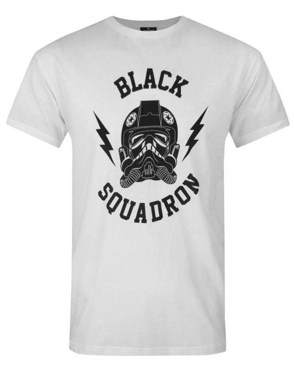 Star Wars Mens White Black Squadron Stormtrooper Print Short Sleeved T-Shirt