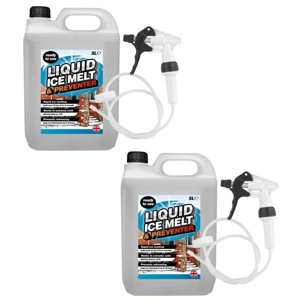 1 x 5L Rapid Liquid Ice Melt & Preventer with Long Hose Trigger Effective Down to -15 Degrees Celsius