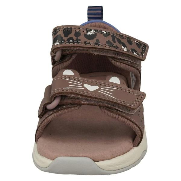 Clarks Childrens Clarks PLAYPRINT Big Cat Detailed Sandals Clowder Print T