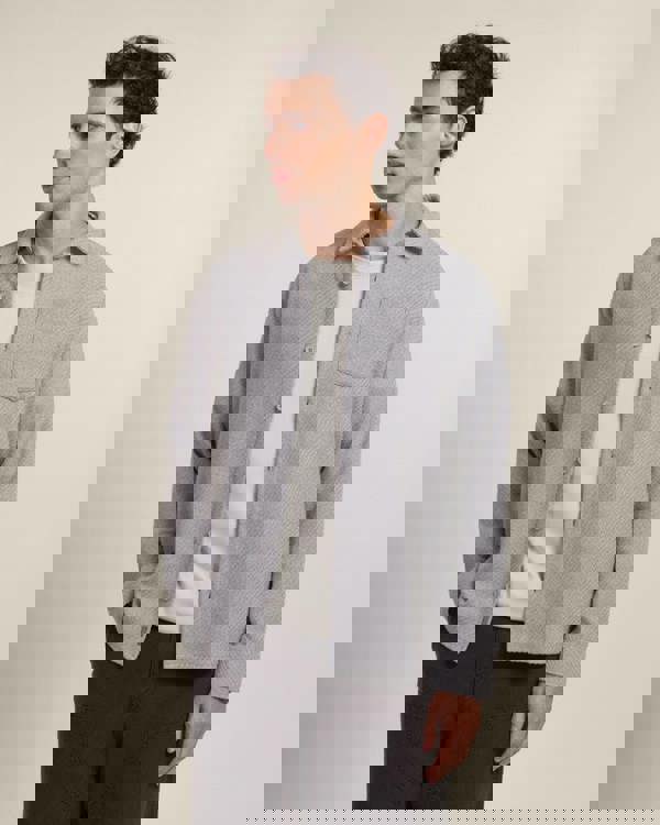 Larsson & Co Grey Twill Textured Overshirt