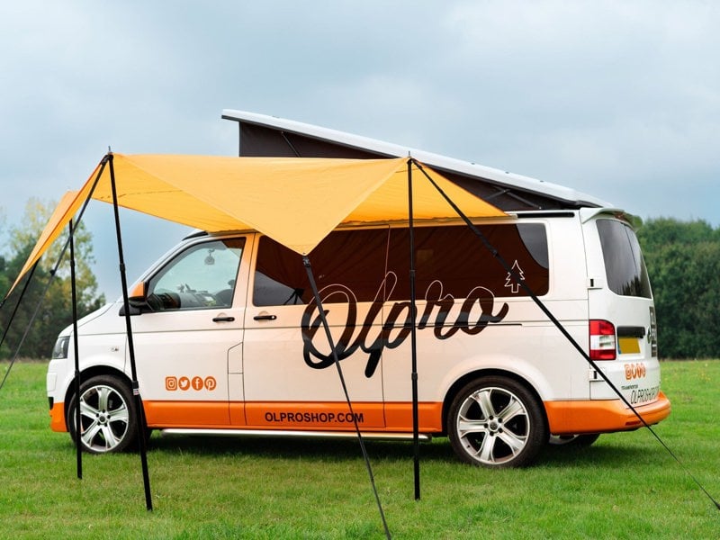 Rectangle Campervan Shade Canopy OLPRO, imageset:Orange
