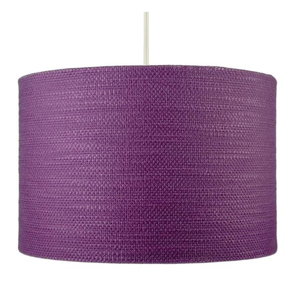 Modern Purple Wine Textured Linen Pendant Light Shade with Diffuser Image 8