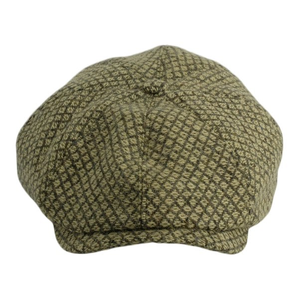 Gamble & Gunn Lewis - 8 Panel British Made Harris Tweed in Barleycorn Cream Cap 