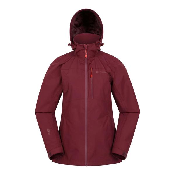 Mountain Warehouse Womens/Ladies Rainforest II Extreme Waterproof Jacket - Burgundy - 