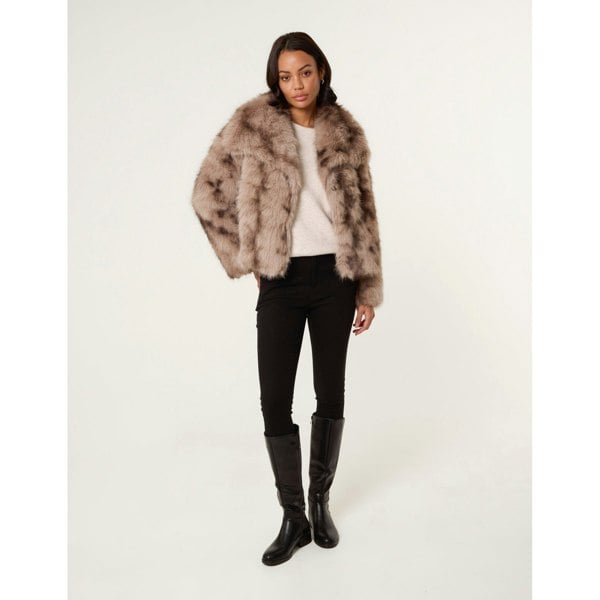 Blue Vanilla Faux Fur Coat