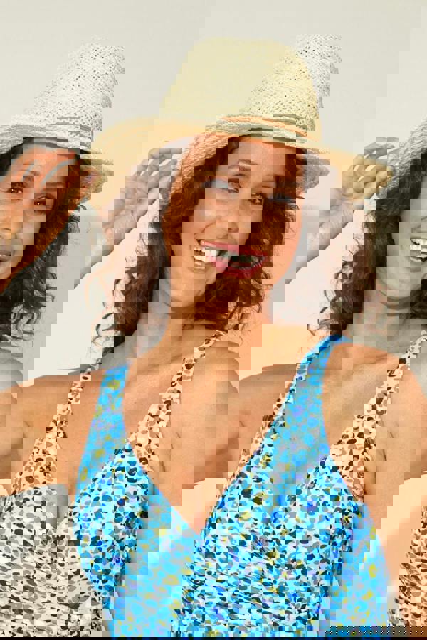 Straw Tie Back Foldable Sun Visor