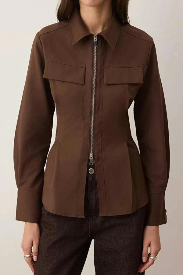 WOVCOR Zipper Detailed Shirt