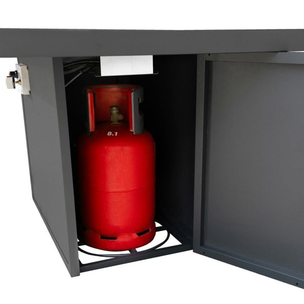 Jardi Modular Garden Furniture Set With Fire Pit - Anthracite Grey