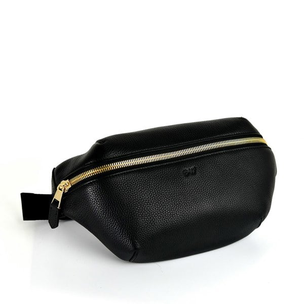 David WeJ Leather Belt Bag - Black