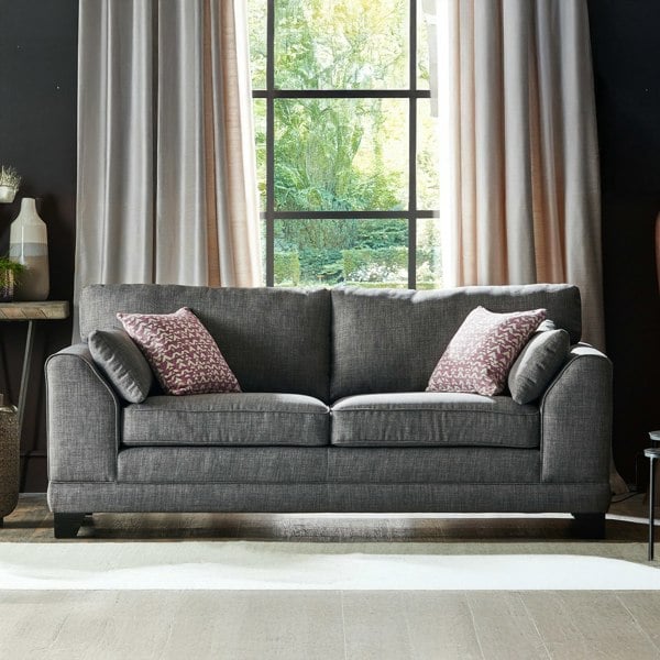 Furnishings For Less Hilliard Fullback Fabric 3 Seater Sofa