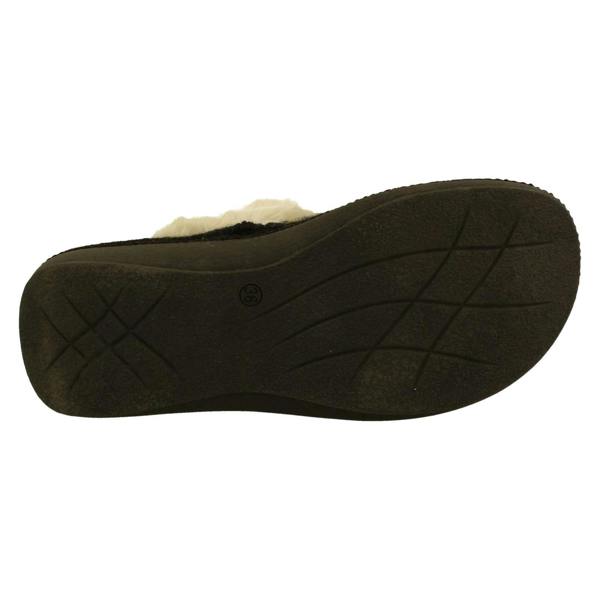 Padders Ladies Padders Lusekofte Detailed Mule Slippers Sorrel
