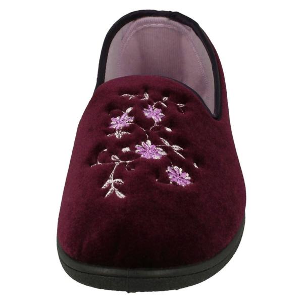 Rosebank Ladies Rosebank Embroided Flowers Detailed Slippers Racheal