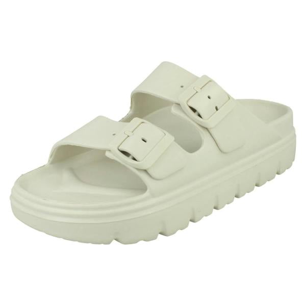 Spot On Ladies Spot On Casual Buckle Detail Sliders Sandals F12101
