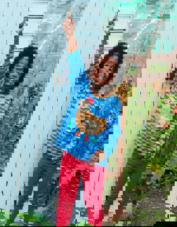 Organic Clucky Chicken Applique T-Shirt - Toby Tiger UK Retail