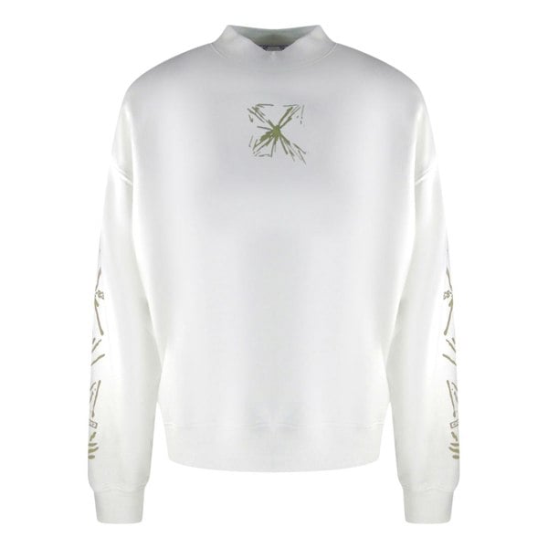 Off-White Splash Arrow Skate Fit White Sweatshirt S