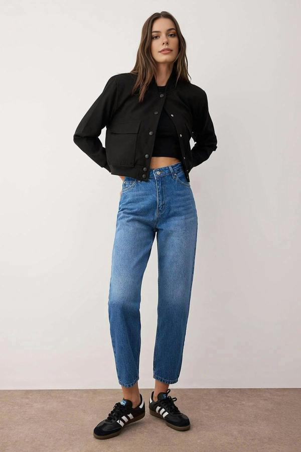 WOVCOR High Waist Mom Jeans