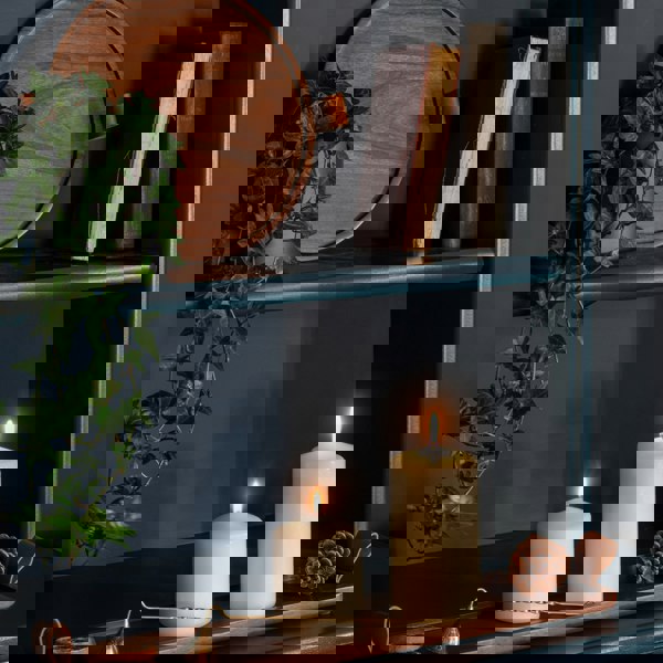 Ivyline Harvey Walnut Wooden Candle Plate