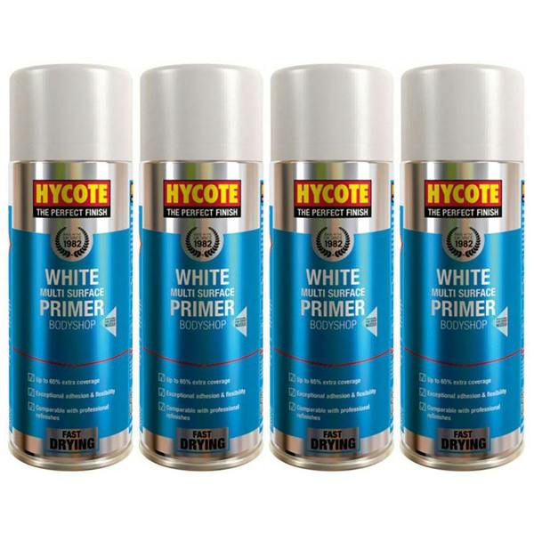Hycote 4X Hycote Bodyshop High Build White Spray Paint 400ml