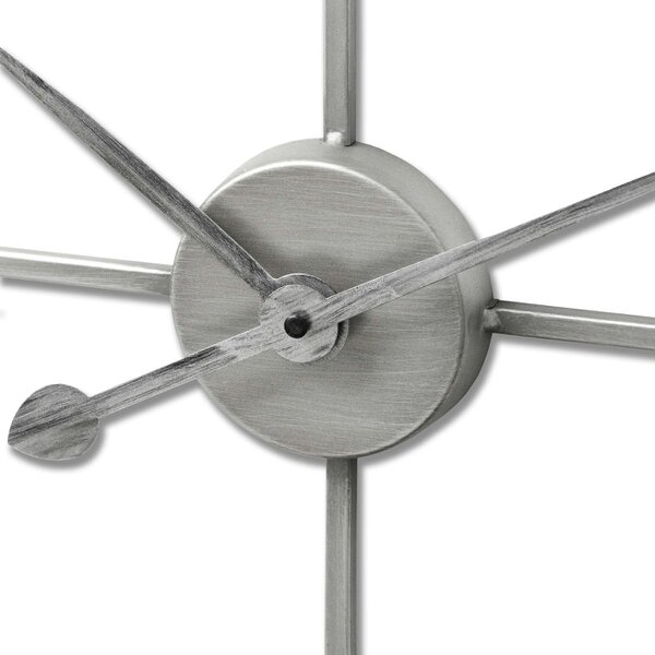 Wyld Haus Large Industrial Silver Open Frame Wall Clock