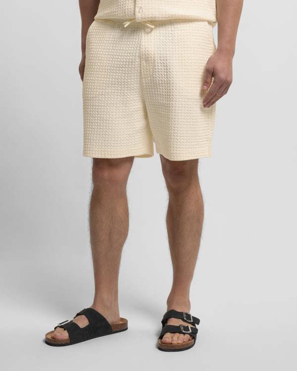 Steel & Jelly Leyton - Check Texture Jersey Shorts