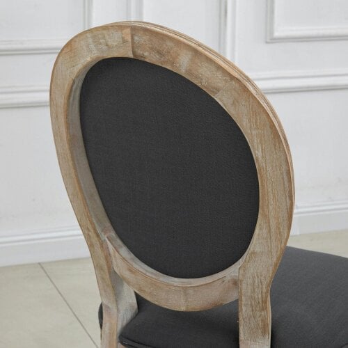 Wyld Haus Brazzi Solid Wood Grey French Style Dining Chairs Set Of 2