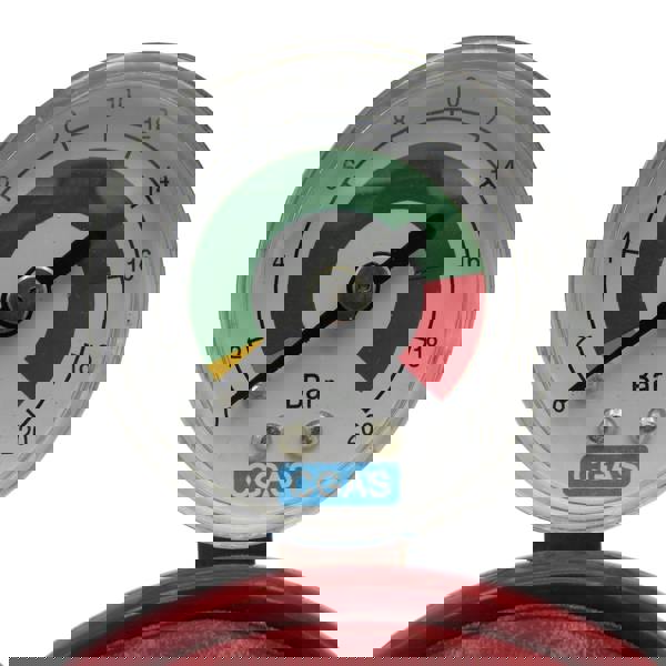 37mbar Propane Gas Regulator with Gauge (27MM Clip On Calor Patio Heater)