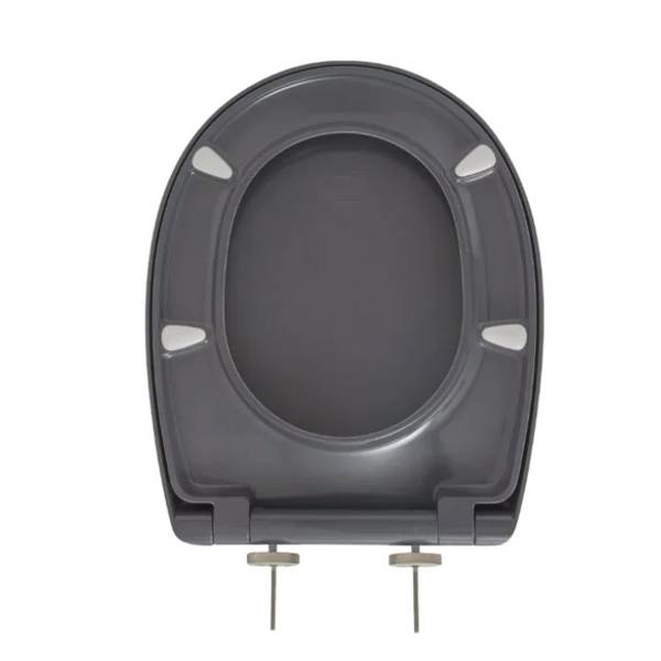 Bemis Click & Clean Classic Grey Standard Soft Close Quick Release Toilet Seat