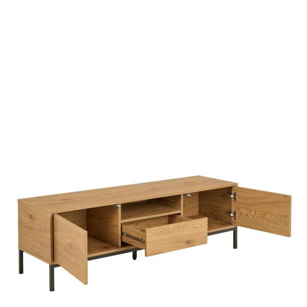 Wyld Haus Galway 140cm Wild Oak TV Unit 2 Doors 1 Drawer 1 Shelf