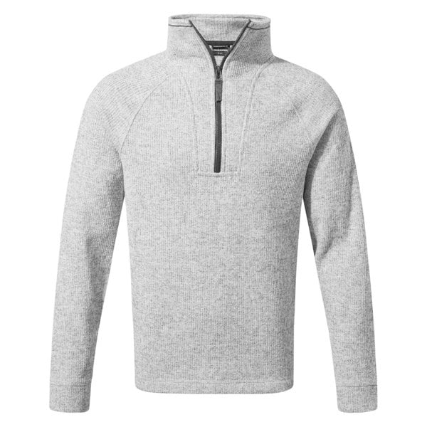 Craghoppers Men's Wole Quarter Zip Fleece Top - Soft Grey Marl