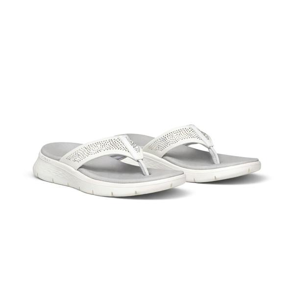 Skechers GO WALK FLEX Toe-Post Sandals in White