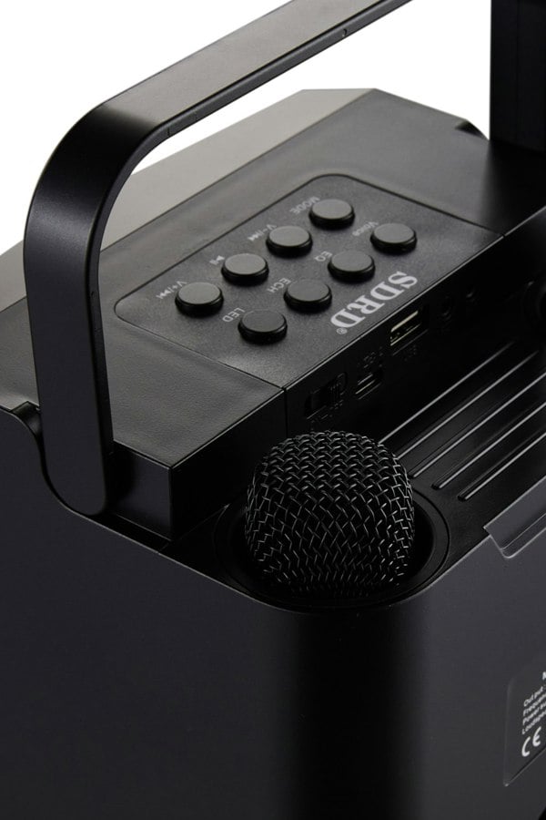 Living and Home Portable Wireless bluetooth 5.0 Karaoke Speaker with 2 Microphones for Home and Party Use