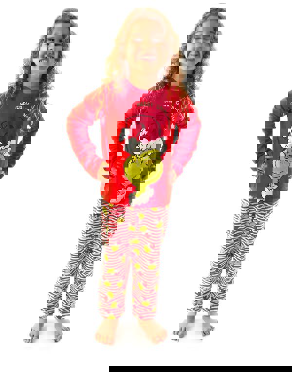 The Grinch Unisex Kids Red Character Long Sleeve Long Leg Pyjama Set