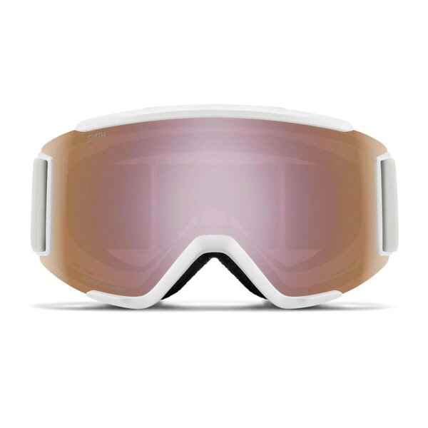 Smith Ski Goggles Squad S 33F M5 White Vapor ChromaPop Everyday Rose Gold Mirror & Clear