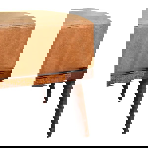 Artisan Furniture Tan Buffalo Leather Tan Footstool