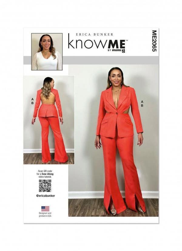 Know Me Sewing Pattern 2065, Jackets, Trousers, Suits for Women, H5 (6-8-10-12-14) - Intermediate