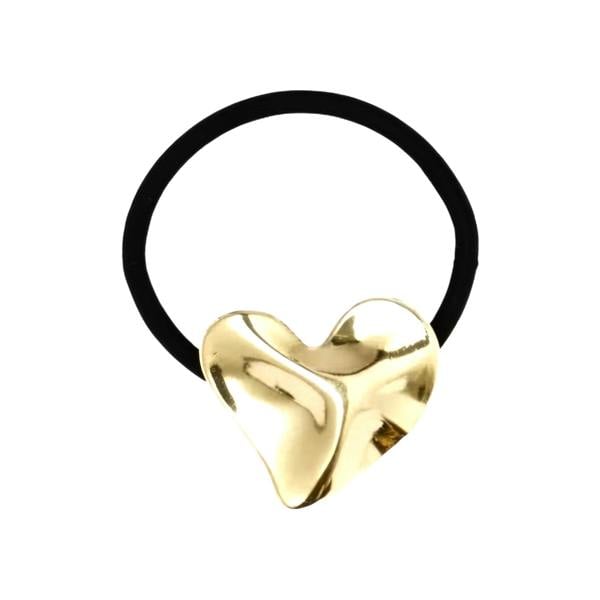 Gold Trip Heart Hair Tie
