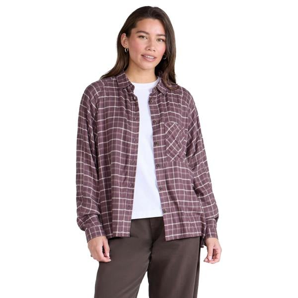 Mountain Warehouse Womens Lottie Supersoft Relaxed Fit Shirt - Red