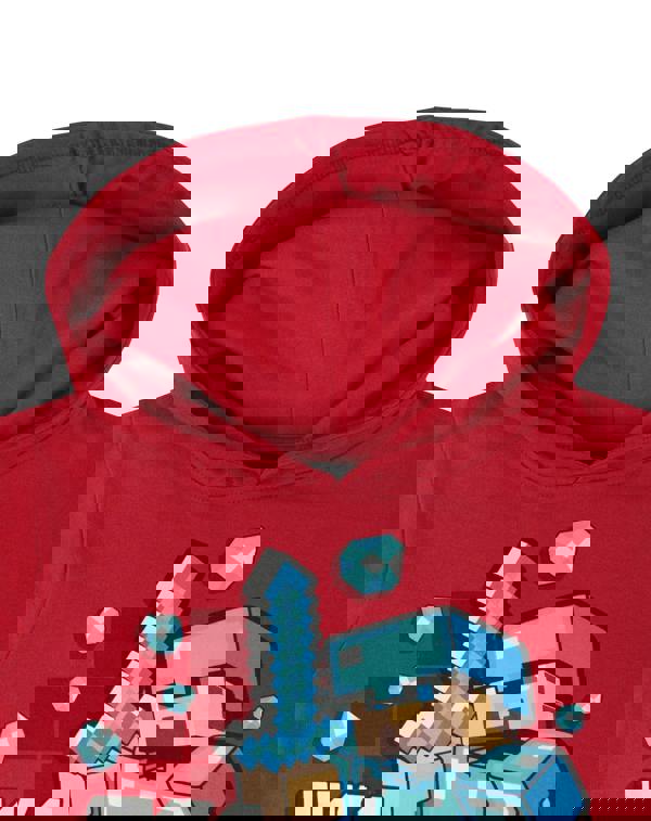Minecraft Boys Red Like A Boss Boy'S Hoodie