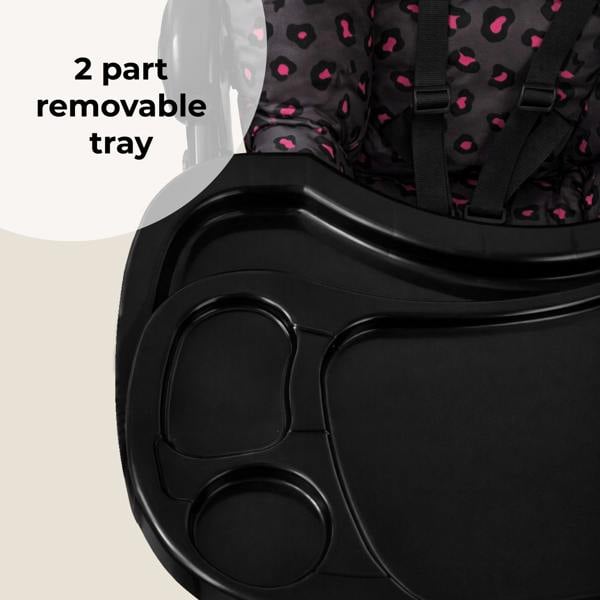 My Babiie MBHC8 Premium Highchair - Hot Pink Leopard