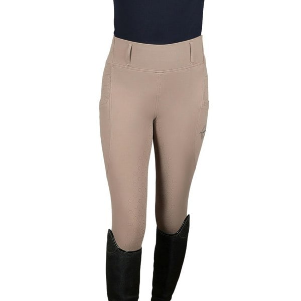 Coldstream Womens Oxnam Competition Horse Riding Tights - Taupe