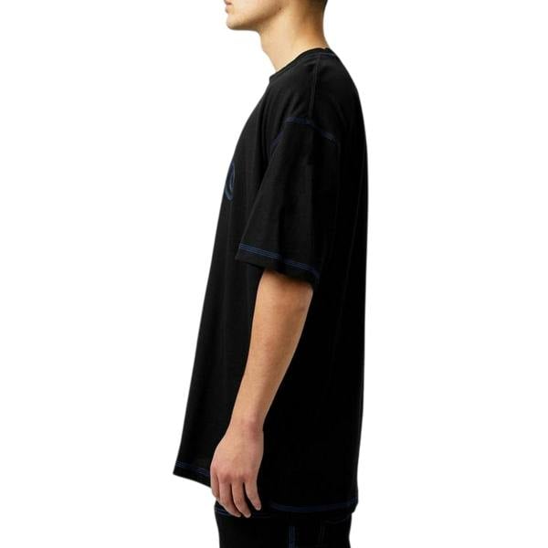 Hugo Mens Embroidered Logo Stitched T-Shirt - Black - 