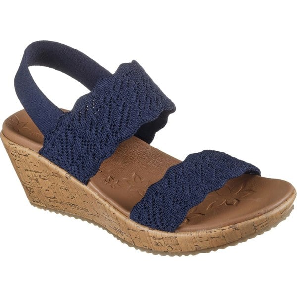 Skechers Beverlee Timeless Touch Textile Women's Navy Sandals