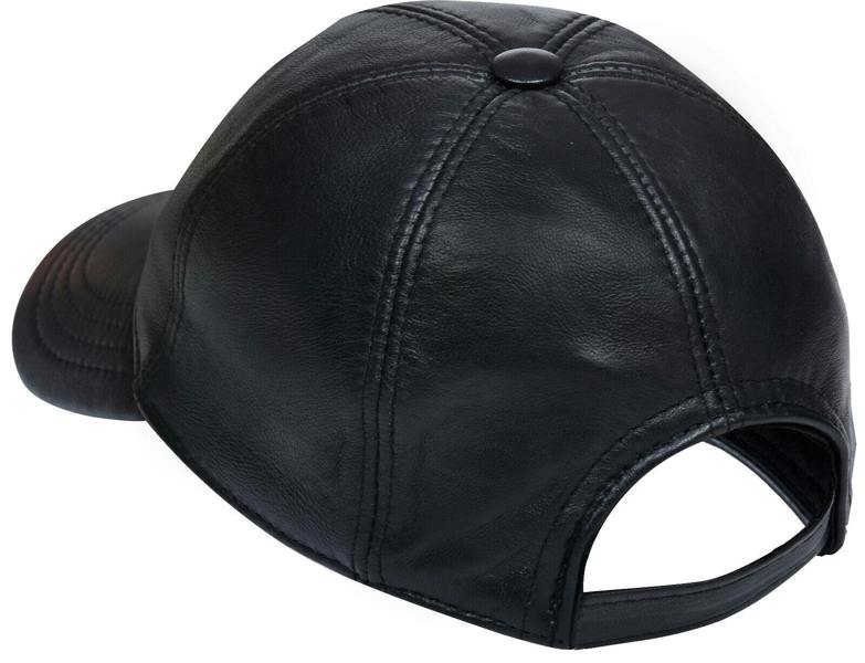 Infinity Leather Mens Womens Real Nappa Leather Adjustable Golf Snapback Plain Baseball Cap Hat