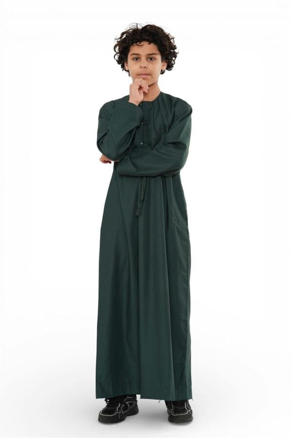 Infinity Leather Kids Boys Eid Moroccan Jubba Robe Djellaba Ramadan Eid Thobe - K-HM11