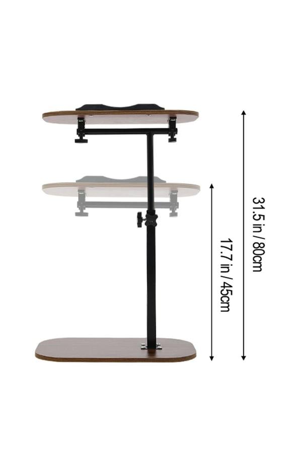 Living and Home Height Adjustable C-Shape Overbed Table